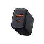 Baseus Compact Quick Charger U+C 20W CN-black 20W quick charge facility will charge your device in no time Come in small size which makes it a travel friendly geek Contains dual fast charging output port to serve you more effectively Type-C and USB port simultaneously can charge two device to save your time Features Low temperature protection to ensure you a safe service You can speed up your charging 3 times faster by this mini geek Highly heat resistant PC shell absorb the heat which protects the battery Contains Built-in recognition chips for charging devices in Android and Apple systems