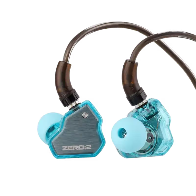7HZ x Crinacle Zero 2 Earphone (no mic),Blue,10mm Dynamic Driver