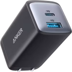 Anker 2 Port 725 GaN II 65W Charger Series 7 Black,The Ultra-Compact Dual-Port Charger