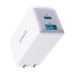 Anker 2 Port 725 GaN II 65W Charger Series 7 B White,The Ultra-Compact Dual-Port Charger