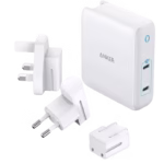 Anker PowerPort Atom III Duo 60W- White,Charge 2 Laptops Simultaneously