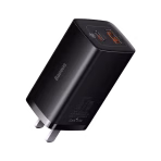 Baseus 67N3 Lite Fast Charger Type-C Usb-A Dual Output.black,67W High Power Fast Charging