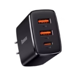 Baseus Compact Quick Charger 2U+C 30W CN,black, 30W fast charging capability