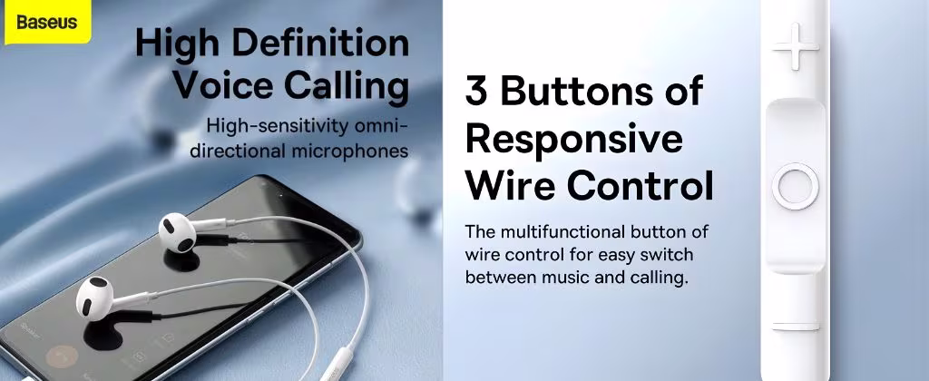 Baseus Encok C17 Clear Type‑C In‑Ear Earphone