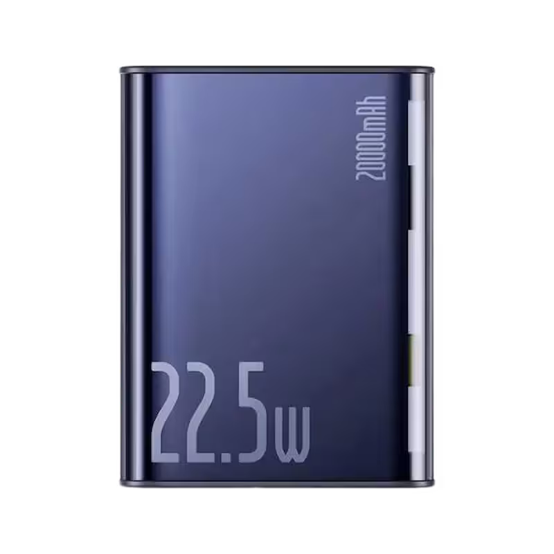 Baseus Explorer Series Semi Transparent Powerbank 22.5W 20000mAh,Navy Blue,pd fast charging
