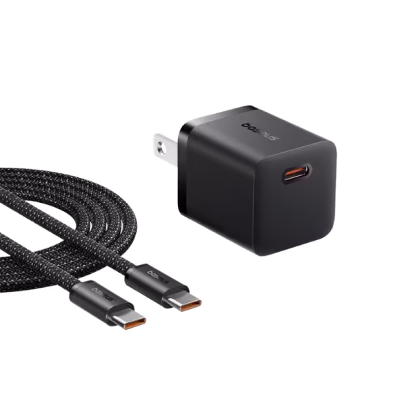 Baseus GaN5 25W Mini Fast Charger with USB-C Cable