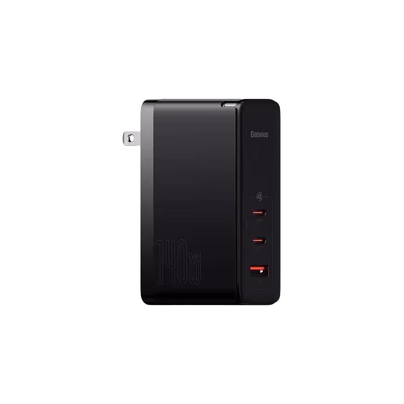 Baseus GaN5 Pro Fast Charger 2C+U 140W EU Adapter,Black,supports PD3.1 for 140W fast charging