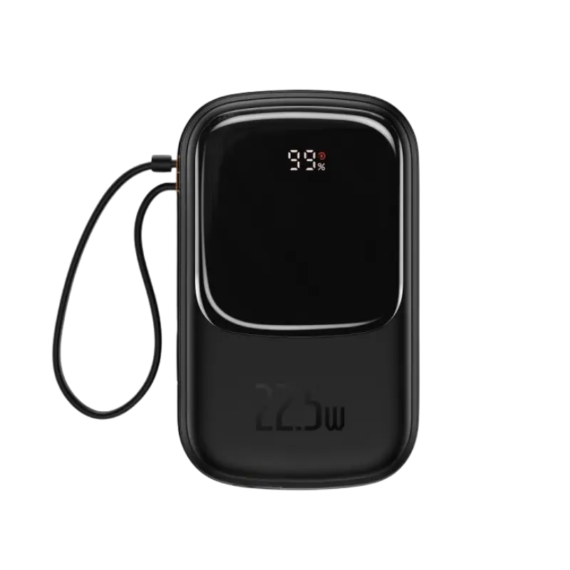 Baseus Qpow Pro Quick Charging 22.5W 20000mAh Power Bank With Type-C Cable black Baseus Qpow Pro Quick Charging 22.5W 20000mAh Power Bank With Type-C Cable