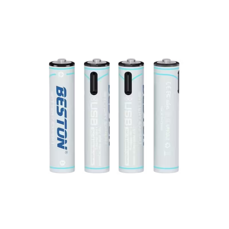 Beston 4PCS 1.5V AA / AAA Lithium Rechargeable Battery 2200mWh (Type-C Port) In Bangladesh Features: Model:2AC-60 Type: AA Lithium Energy:2200mWh/1.5V 1460mAh Voltage:1.5V USB input:5V/450±50mA Output:1.5V/1.5A(Max) Size:14*50±0.5mm Weight:17.7±0.5g Charge method:Type-C charging port Application:toys, mouse, keyboards,microphone,blood pressure monitors and other devices. Beston 4PCS 1.5V AA / AAA Lithium Rechargeable Battery 2200mWh (Type-C Port) Price in Bangladesh Buy original Beston 4PCS 1.5V AA / AAA Lithium Rechargeable Battery 2200mWh (Type-C Port) at the best price in Bangladesh from Shei Tech. From chargers, cables, power banks, to earbuds and smartwatches — we have it all! Shop now for authentic accessories, fast delivery, and unbeatable deals. Why Choose Shei Tech – Best Gadget Shop in Bangladesh Looking for the best place to buy gadgets online in Bangladesh? Welcome to Shei Tech, your one stop destination for authentic and top-quality gadgets at best prices. Whether you're searching for the latest wireless earbuds, smartwatches or other premium tech accessories, Shei Tech is the trusted gadget shop in Bangladesh. We offer a fast, secure, and user-friendly online shopping experience, making it easy to order the latest gadgets in Bangladesh from the comfort of your home. All our products, including the popular Beston 4PCS 1.5V AA / AAA Lithium Rechargeable Battery 2200mWh (Type-C Port), are 100% original and authentic products. At Shei Tech, we are committed to providing the best tech deals, exclusive gadget launches and reliable delivery across Bangladesh. Our expert team ensures every customer receives excellent service and genuine products.