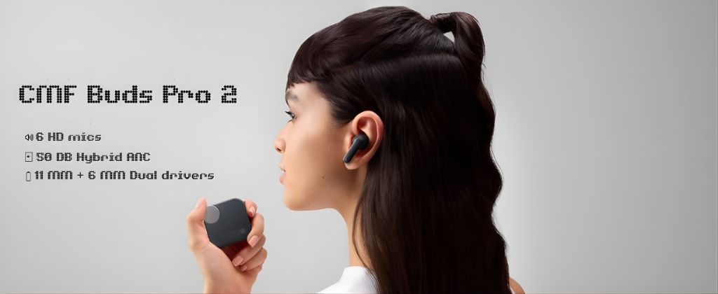 CMF by Nothing Buds Pro 2 Hybrid ANC Wireless Earbuds