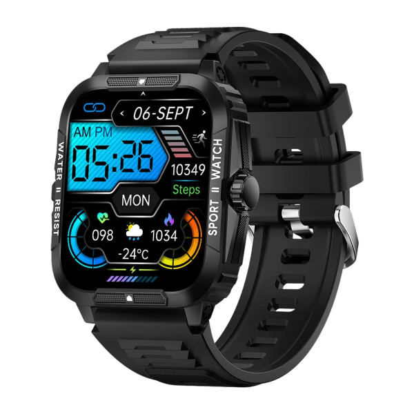 COLMI P76 Outdoor Sports Smart Watch-blackSuper long battery life: COLMI P76 uses a large battery capacity of 430mAh, which has a longer battery life and is more convenient to use. Super many sports: COLMI P76 connected to the APP can push nearly 100+ sports modes, allowing you to choose at will and record at any time.