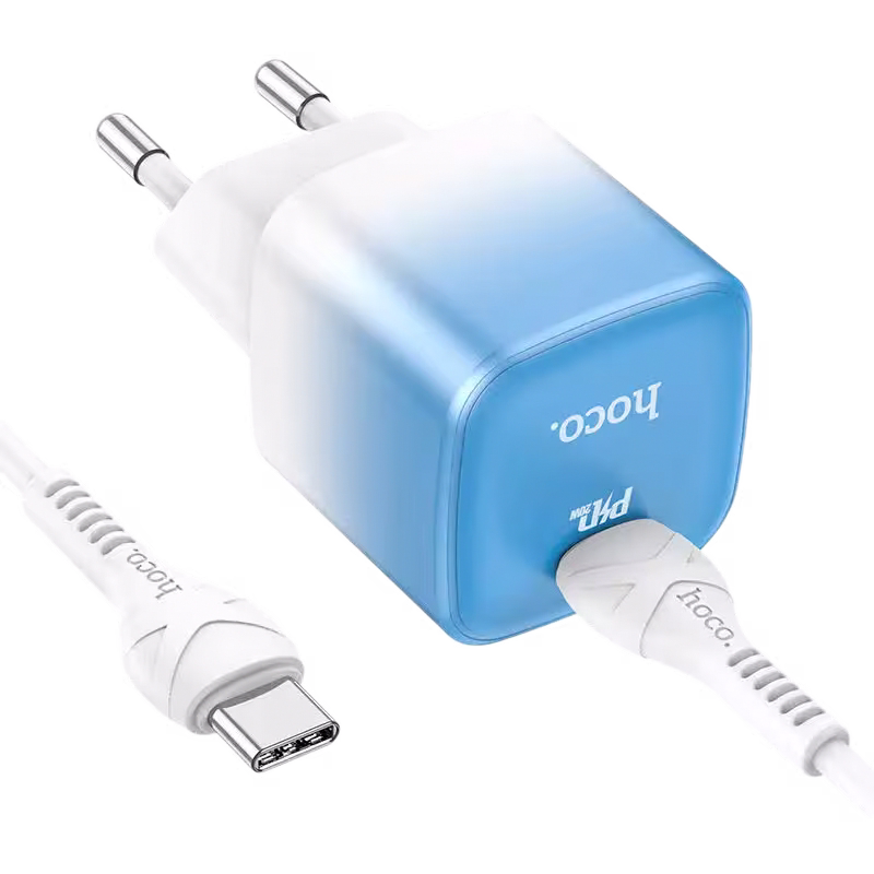 Hoco C101A PD 20W Fast Mini Travel Charger Adapter With C to C Cable