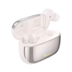 Hoco EQ20 True Wireless ANC Earbuds-whiterich bass, clear mids, and crisp highs.Hybrid Noise Reduction (ANC+ENC),