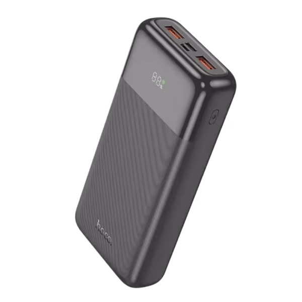 Hoco J121A Fast 22.5W+PD20W Fully Compatible Power Bank with Digital Display (20000mAh)black,Fast 22.5W+PD20W