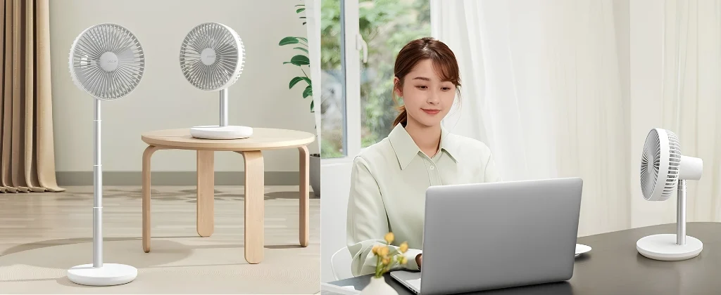 JISULIFE FA13P Oscillating Extend Rotate Desk Fan