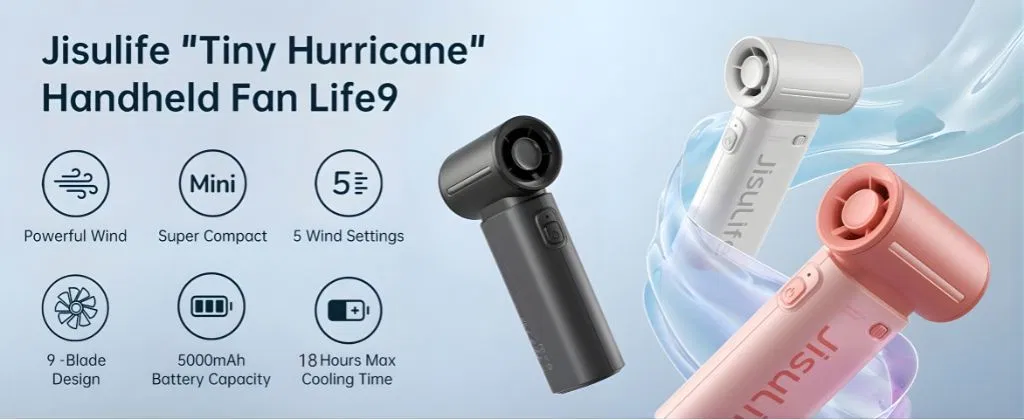 JISULIFE Life 9 Handheld Turbo Fan