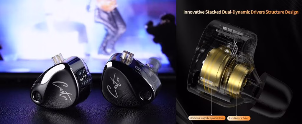 KZ Castor Tuning Adjustable Dual Driver IEM Earphones