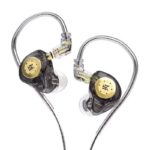 KZ EDX Pro In-Ear Earphone - 3.5mm,Black,10mm Dual magnetic circuit dynamic drive