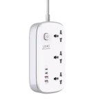 Ldnio SC3416 Power Strip 65W 3 Sockets With 4 Port Charger Multiplug