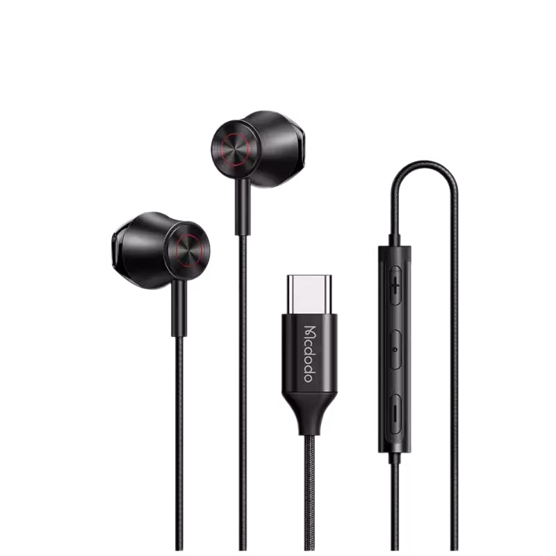 Mcdodo HP-4070 Type-C Stereo Wired Headphones,Black