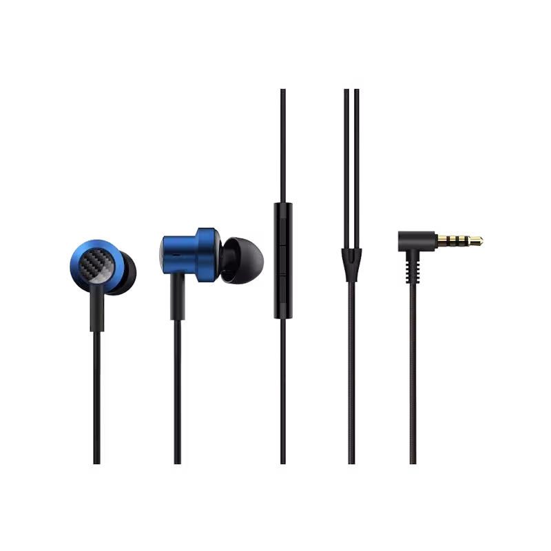 Mi Dual Driver In-ear Earphones,Blue,Tangle-Free Braided Cable