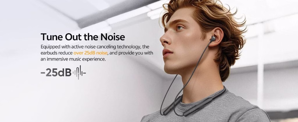 QCY BassBloom ANC N2 Neckband Headphones