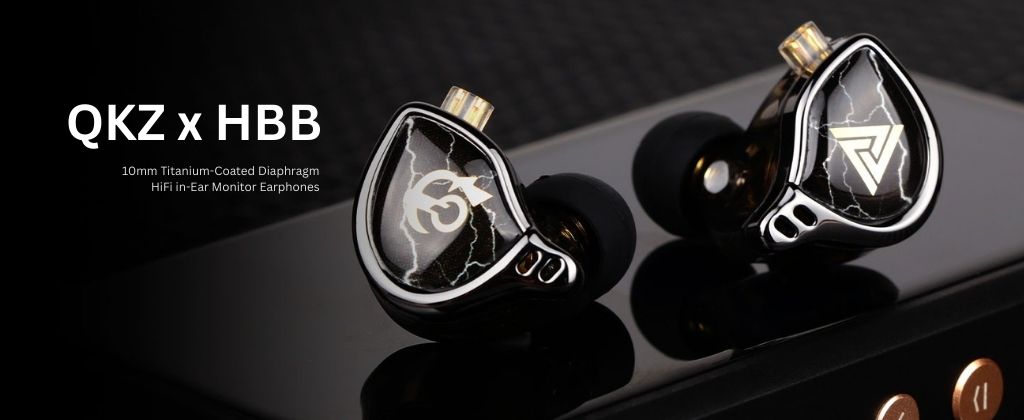 QKZ x HBB 10mm Titanium Coated Driver Excellent Bass Earphones