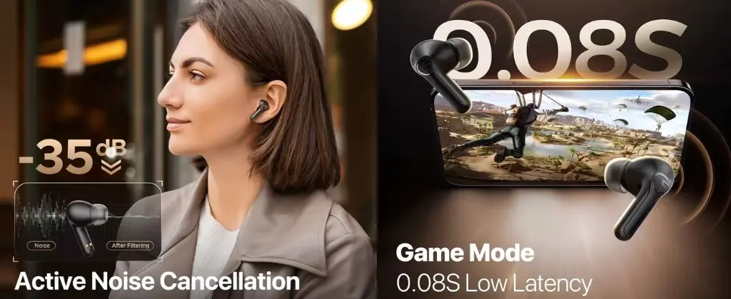 SoundPeats T3 Pro 35dB ANC Wireless Earbuds