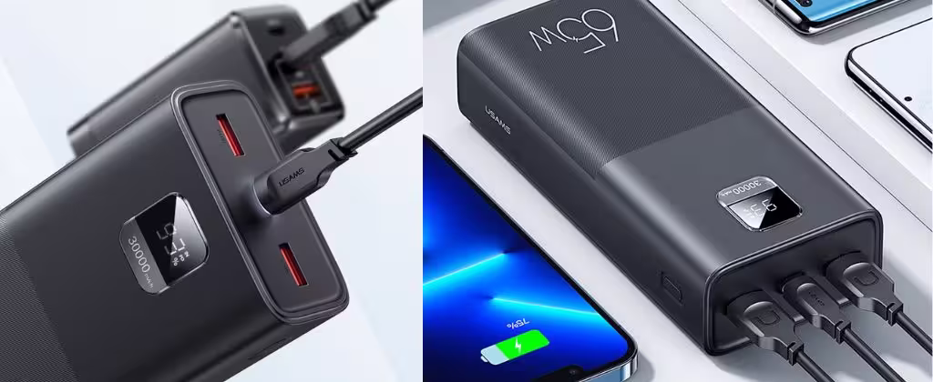 USAMS PB68 – Powerful 65W 30000mAh Fast Charging Power Bank