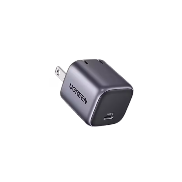 Ugreen CD319 (90901) 30W GaN Fast Charger-USBrand: Ugreen Model: CD319 Plug Type: US Color: Space Gray Output Power: 30W Max Input: 100-240V, 50-60HZ, 800mA Max Material: Flame-Retardant USB-C Output: 5V/3A, 9V/3A, 12V/2.5A, 15V/2A, 20V/1.5A, 3.3-11V/2.7A USB Compatibility: PD3.0/2.0, PPS, QC4.0/3.0/2.0, AFC, SCP, FCP GaN Technology Overvoltage Protection