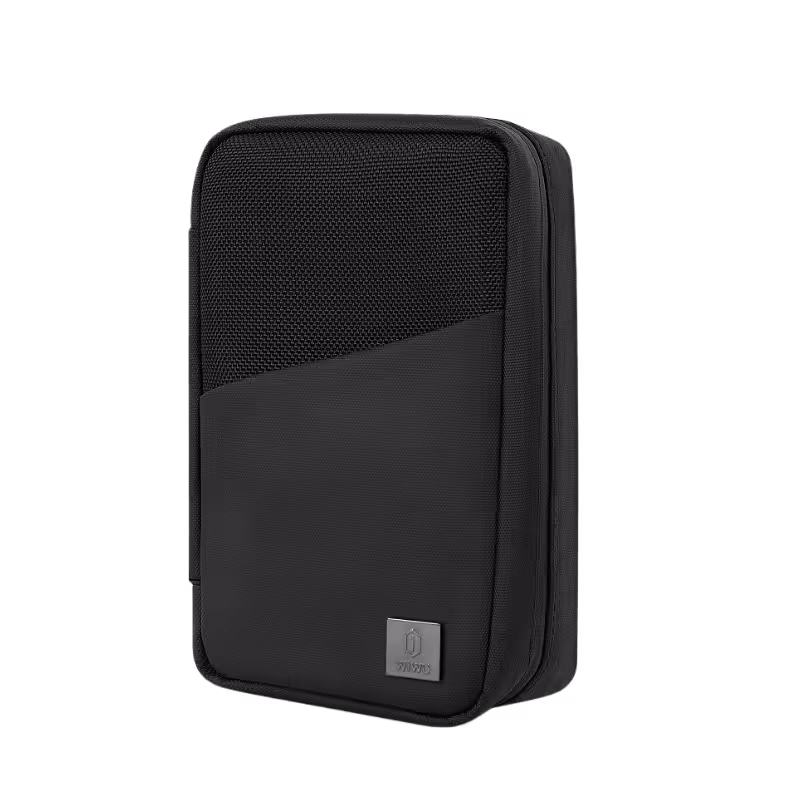 WiWU Macbook Mate Electronic Storage Bag-black,Selected high-quality waterproof fabric, splash-proof and wear resistant Exquisite stitches show a tidy appearance and durability Large capacity, multiple compartments for better storage Zipper design for convenient use