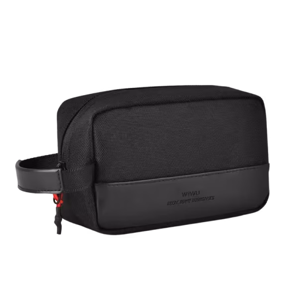 WiWU Essen Travel Pouch bag- black (2)Model: Essen Travel Pouch Fabric: High-quality 1200D polyester + PU fabric. Waterproof: High waterproof, protect the items in the bag. Capacity: Large capacity. Style: Fashionable and trendy. Scene: work, business trip, travel, gift giving.