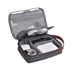WiWU Minimalist Travel Pouch for Electronics Macbook Accessorie Organizer Bag black (2)Material 600D Polyester