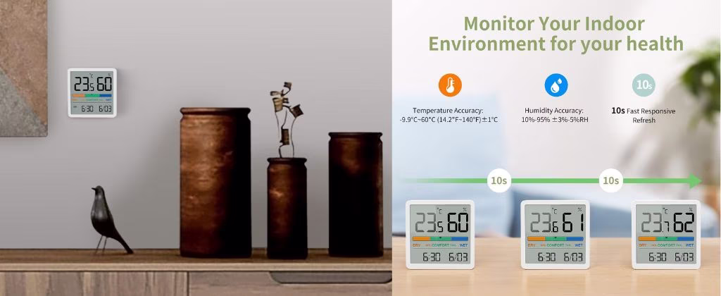 Xiaomi MIIIW Excellent Digital Temperature & Humidity Clock