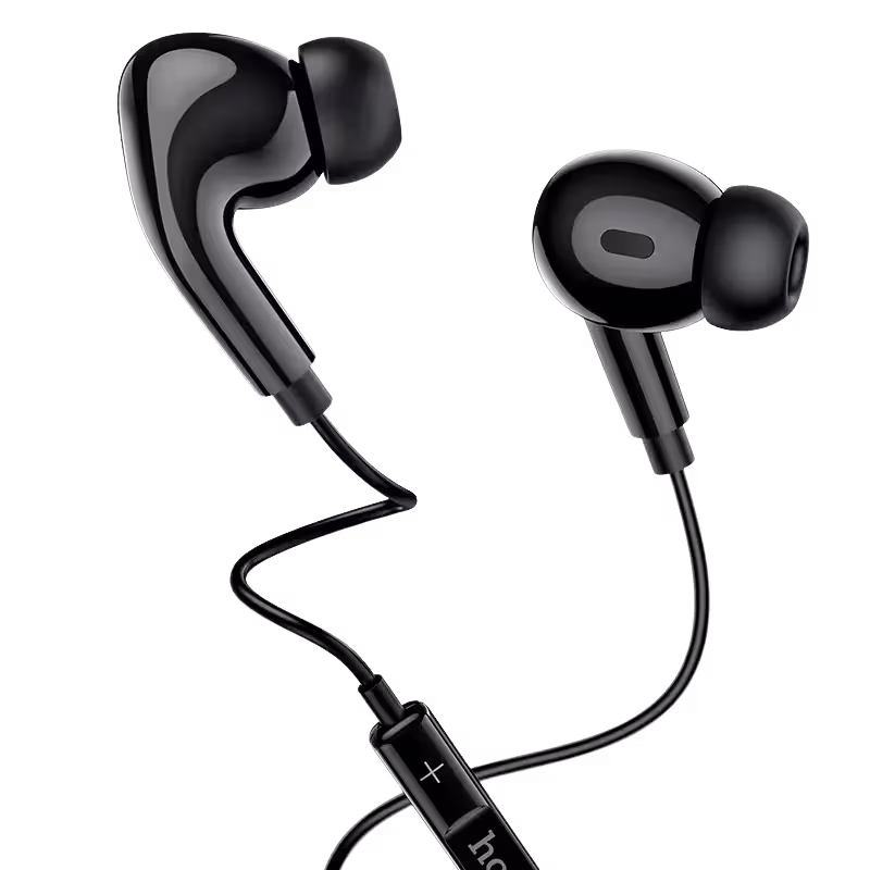Hoco M83 Original Series Wire-Controlled Digital Earphones With Microphone – Black ColorSpeaker: 9mm Cable length: 1.2m; weight: 13g Audio plug: Type-C Support wire control, volume increase and decrease, and call Supports most models of Samsung, Huawei, Xiaomi, OnePlus, iPad Pro/iPad Air With Type-C interface Material: ABS, TPE enameled wire