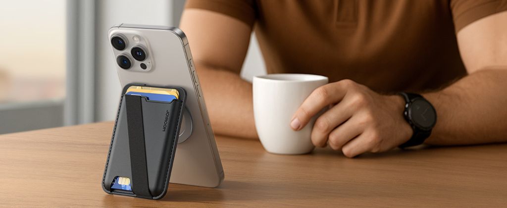 JOYROOM JR‑ZS432 – Smart 2‑in‑1 MagSafe Wallet Phone Holder