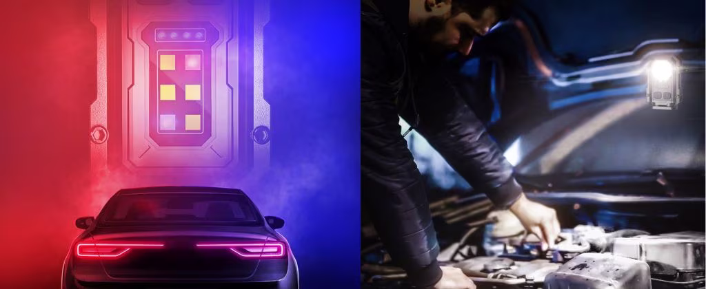 Smiling Shark TIP0019 COB Mini Work Light with Magnet Keychain