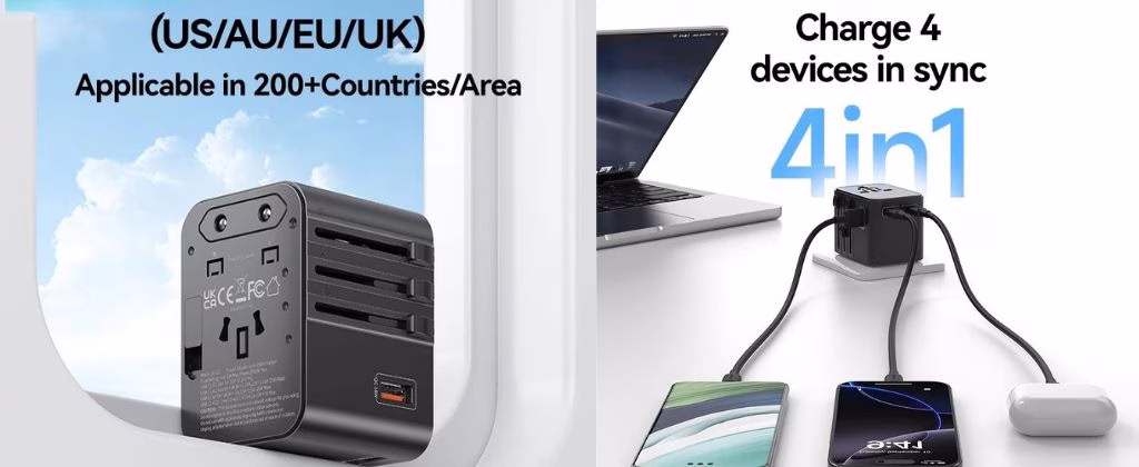 USAMS CC309 25W Dual Port Fast Travel Charger Price in BD