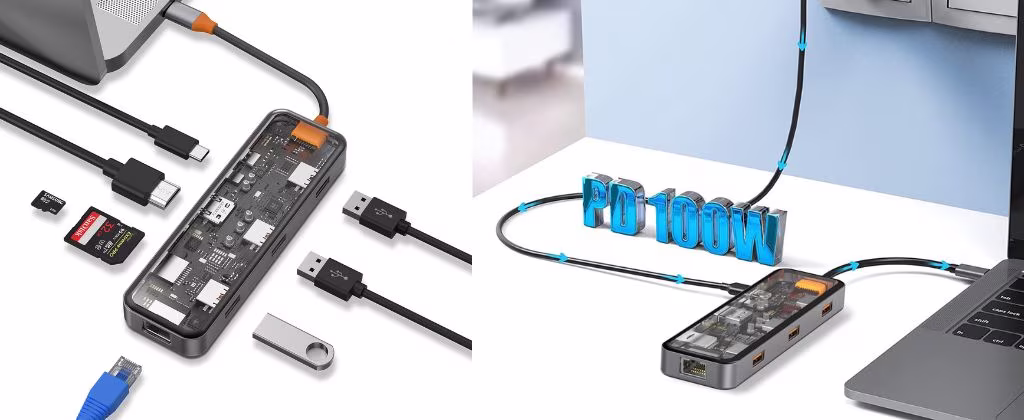 WiWU Cyber CB008 8-in-1 USB-C Hub Dock Station Price in BDWiWU Cyber CB008 8-in-1 USB-C Hub Dock Station Price in BD