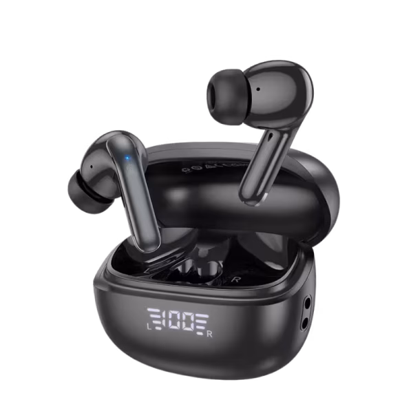 Hoco EQ5 ANC TWS Earbuds Features In-ear eartips ensure a secure fit, enhancing comfort for extended use; Fashionable colors perfectly complement your personal style and aesthetic preferences; Digital display on the case shows battery status at a quick glance; Hoco EQ5 Energy earbuds feature ANC+ENC with dual mic for superior audio; Bluetooth 5.3 ensures compatibility with both Android and iPhone devices; Sweatproof design and noise cancellation features make these ideal for active use; Enjoy up to 7 hours of usage time and 180 hours standby time; Advanced ANC+ENC technology provides exceptional noise reduction in various environments; Supports one-to-two functionality, connecting simultaneously to two phones effortlessly; Equipped with a USB-C charging port and convenient digital battery display; Charging case can fully charge the earbuds three times over that provides longer usage; Touch control lets you smoothly change songs, volume control & have voice assistant; Built-in microphone enables clear communication for calls and voice commands. Hoco EQ5 ANC TWS Earbuds Jump into the dance floor and enjoy quality music when you plug in the Hoco EQ5 ANC TWS Earbuds on your ears. Their in-ear tips ensure a secure fit, while the fashionable colors suit any style. Get clear calling and music listening wherever you go with the dual mic & ANC+ENC noise reduction capability from these earbuds. Bluetooth 5.3 True Wireless Earbuds are designed for ultimate convenience and style. Compatible with both Android and iPhone devices, these earbuds feature Bluetooth 5.3 for seamless connectivity. Enjoy up to 7 hours of usage time and 180 hours of standby time. There’s also a digital display in front of the charging case which provides an easy view of the battery status, and the USB C port offers efficient charging. Advanced ANC+ENC technology and dual microphones deliver exceptional noise reduction and clear communication. Additionally, the charging case can recharge the earbuds three times. Hoco EQ5 ANC TWS Earbuds Price in Bangladesh Buy original Hoco EQ5 ANC TWS Earbuds at the best price in Bangladesh from Shei Tech. From chargers, cables, power banks, to earbuds and smartwatches — we have it all! Shop now for authentic accessories, fast delivery, and unbeatable deals.  Why Choose Shei Tech – Best Gadget Shop in Bangladesh Looking for the best place to buy gadgets online in Bangladesh? Welcome to Shei Tech, your onestop destination for authentic and top-quality gadgets at best prices. Whether you're searching for the latest wireless earbuds, smartwatches or other premium tech accessories, Shei Tech is the trusted gadget shop in Bangladesh.  We offer a fast, secure, and user-friendly online shopping experience, making it easy to order the latest gadgets in Bangladesh from the comfort of your home. All our products, including the popular  Hoco EQ5 ANC TWS Earbuds , are 100% original and authentic products. At Shei Tech, we are committed to providing the best tech deals, exclusive gadget launches and reliable delivery across Bangladesh. Our expert team ensures every customer receives excellent service and genuine products.