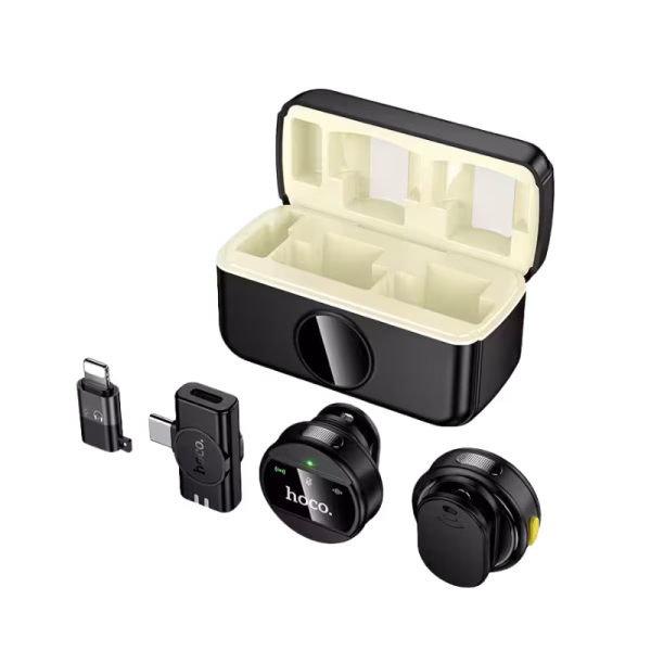 Hoco L22 Magnetic & Lapel Clip Dual Wireless Microphone Features Dual microphones for two-person recording/interviews Magnetic & lapel clip design for flexible wearing options Plug-and-play with Lightning or Type-C devices (no app needed) Active noise reduction for clearer sound in noisy environments Low latency real-time transmission for synchronized audio and video Long working time: up to 6–8 hours per mic Wireless range up to 20 meters Rechargeable via charging case for extended use Lightweight and portable, suitable for daily recording needs Hoco L22 Magnetic & Lapel Clip Dual Wireless Microphone The Hoco L22 is a dual wireless microphone system featuring both magnetic attachment and lapel clip design for versatile use. Perfect for vlogging, live streaming, YouTube, online teaching, podcasts, and interviews, it provides stable, clear, and low-latency audio. With a plug-and-play receiver, it works seamlessly with Type-C or Lightning devices without requiring apps or Bluetooth pairing. Hoco L22 Magnetic & Lapel Clip Dual Wireless Microphone Price in Bangladesh Buy original Hoco L22 Magnetic & Lapel Clip Dual Wireless Microphone  at the best price in Bangladesh from Shei Tech. From chargers, cables, power banks, to earbuds and smartwatches — we have it all! Shop now for authentic accessories, fast delivery, and unbeatable deals.  Why Choose Shei Tech – Best Gadget Shop in Bangladesh Looking for the best place to buy gadgets online in Bangladesh? Welcome to Shei Tech, your onestop destination for authentic and top-quality gadgets at best prices. Whether you're searching for the latest wireless earbuds, smartwatches or other premium tech accessories, Shei Tech is the trusted gadget shop in Bangladesh.  We offer a fast, secure, and user-friendly online shopping experience, making it easy to order the latest gadgets in Bangladesh from the comfort of your home. All our products, including the popular Hoco L22 Magnetic & Lapel Clip Dual Wireless Microphone, are 100% original and authentic products. At Shei Tech, we are committed to providing the best tech deals, exclusive gadget launches and reliable delivery across Bangladesh. Our expert team ensures every customer receives excellent service and genuine products.