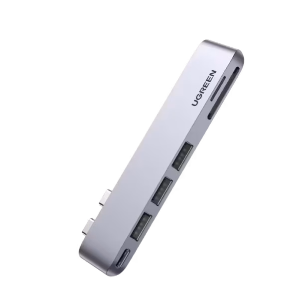 UGREEN CM251 6-in-2 USB C Hub for MacBook Pro & Air 60560 Features 6-in-2 MacBook Pro USB C Hub: UGREEN USB C adapter is specially designed for 13.3-inch or 15.4-inch MacBook Air 2018 / 2019/ 2020 and MacBook Pro (2016 / 2017 / 2018 / 2019/ 2020).(Note: Remove the MacBook protective case before connecting type C hub adapter) Super Data Transfer: Type C hub adapter with USB 3.0 Ports support data transfer at speed of up to 5Gbps and enable you to connect three peripherals simultaneously, including keyboards, mice, hard drive. Backwards compatible with USB 2. 0 devices.（ Note：It is not compatible with Apple SuperDrive.） Efficient Thunderbolt 3:Thunderbolt 3 supports up to 6K video output. 100W PD fast charging, up to 40Gbps through Thunderbolt. Make full use of THUNDERBOLT 3 to complete all the work. TF/SD Card Reader: Easily expand SD and TF slots to your PC, access files from SD/TF card reader, an ideal tool for photographer or designer. Compact Design: Compact and lightweight design hub with sleek anodized aluminum, remarkably durable. The extremely compact design makes it easily portable and saves desktop space. UGREEN CM251 6-in-2 USB C Hub for MacBook Pro & Air 60560 The UGREEN CM251 (60560) Multifunctional Hub is designed specifically for MacBook Pro and MacBook Air, offering a stylish and seamless extension of your laptop’s capabilities. With dual USB-C connectors, it expands into multiple ports without compromising speed, making it perfect for professionals, creators, and students. UGREEN CM251 6-in-2 USB C Hub for MacBook Pro & Air 60560 Price in Bangladesh Buy original UGREEN CM251 6-in-2 USB C Hub for MacBook Pro & Air 60560 at the best price in Bangladesh from Shei Tech. From chargers, cables, power banks, to earbuds and smartwatches — we have it all! Shop now for authentic accessories, fast delivery, and unbeatable deals.  Why Choose Shei Tech – Best Gadget Shop in Bangladesh Looking for the best place to buy gadgets online in Bangladesh? Welcome to Shei Tech, your onestop destination for authentic and top-quality gadgets at best prices. Whether you're searching for the latest wireless earbuds, smartwatches or other premium tech accessories, Shei Tech is the trusted gadget shop in Bangladesh.  We offer a fast, secure, and user-friendly online shopping experience, making it easy to order the latest gadgets in Bangladesh from the comfort of your home. All our products, including the popular UGREEN CM251 6-in-2 USB C Hub for MacBook Pro & Air 60560, are 100% original and authentic products. At Shei Tech, we are committed to providing the best tech deals, exclusive gadget launches and reliable delivery across Bangladesh. Our expert team ensures every customer receives excellent service and genuine products.