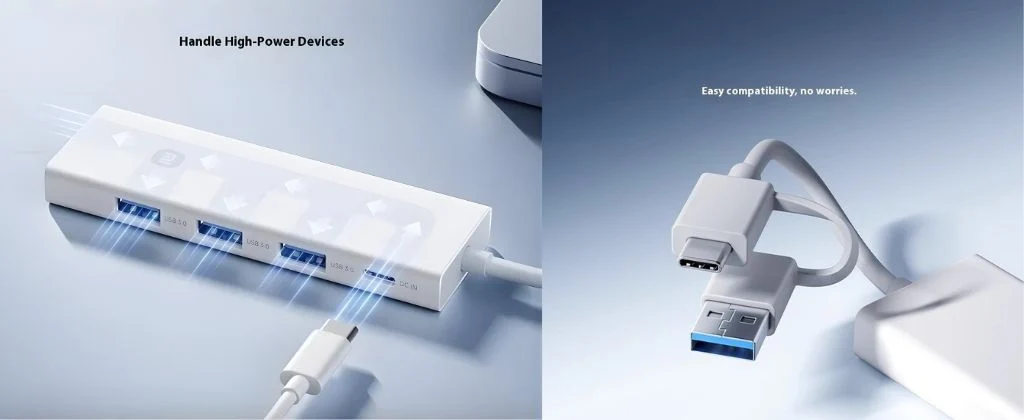 Xiaomi 4-in-1 Dual Head USB Splitter Hub - Fast & Reliable