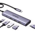 UGREEN Revodok USB C Hub 5 in 1 Multiport Adapter 4K HDMI Features 5-in-1 Multifunctional Hub: Includes 1 × HDMI port, 3 × USB-A 3.0 ports, and 1 × USB-C PD port. 4K UHD Video Output: HDMI supports up to 4K @ 30Hz for crystal-clear display on external monitors and TVs. SuperSpeed USB 3.0: Transfer data at up to 5Gbps via 3 × USB-A ports. 100W Power Delivery: USB-C PD port supports up to 100W pass-through charging, keeping your laptop powered. Plug-and-Play: No additional drivers required, works instantly. Wide Compatibility: Suitable for MacBook, Windows laptops, iPad Pro, and other USB-C devices. Compact & Portable: Lightweight aluminum shell with heat dissipation for durability and easy carry. UGREEN Revodok USB C Hub 5 in 1 Multiport Adapter 4K HDMI The UGREEN 5-in-1 USB-C Hub (model 15596) is a compact and multifunctional hub designed to expand your laptop or tablet’s connectivity. With 100W PD fast charging support, 4K video output, and multiple ports, it’s perfect for work, entertainment, and travel, offering both performance and portability. UGREEN Revodok USB C Hub 5 in 1 Multiport Adapter 4K HDM Price in Bangladesh Buy original UGREEN Revodok USB C Hub 5 in 1 Multiport Adapter 4K HDMI   at the best price in Bangladesh from Shei Tech. From chargers, cables, power banks, to earbuds and smartwatches — we have it all! Shop now for authentic accessories, fast delivery, and unbeatable deals.  Why Choose Shei Tech – Best Gadget Shop in Bangladesh Looking for the best place to buy gadgets online in Bangladesh? Welcome to Shei Tech, your onestop destination for authentic and top-quality gadgets at best prices. Whether you're searching for the latest wireless earbuds, smartwatches or other premium tech accessories, Shei Tech is the trusted gadget shop in Bangladesh.  We offer a fast, secure, and user-friendly online shopping experience, making it easy to order the latest gadgets in Bangladesh from the comfort of your home. All our products, including the popular UGREEN Revodok USB C Hub 5 in 1 Multiport Adapter 4K HDMI, are 100% original and authentic products. At Shei Tech, we are committed to providing the best tech deals, exclusive gadget launches and reliable delivery across Bangladesh. Our expert team ensures every customer receives excellent service and genuine products.