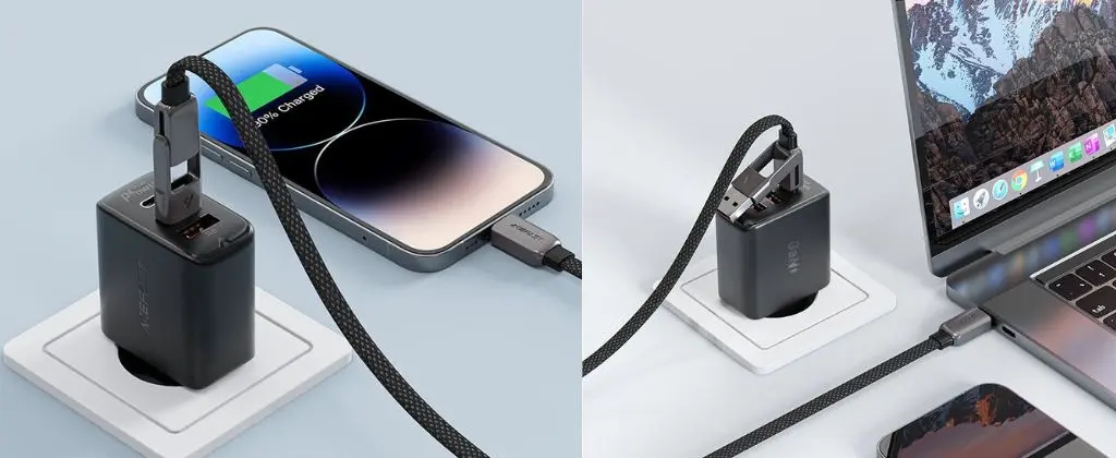 Acefast C13-04 – DualFlex 2-in-1 Fast Charging Cable