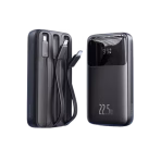 Baseus Comet Series Triple Cable 22.5W 20000mAh Power Bank Features Battery: Polymer Battery Battery Capacity: 20000mAh/76Wh Rated Capacity: 12000mAh (SV-24A) Energy Conversion Rate: ≥75% Type-C Input: 5V-3A; 9V-2A; 12V-1.5A Type-C Output: 5V-2.4A; 9V-2.22A; 12V-1.5A Type-C Line Output: 5V-2.4A; 9V-2A; 12V-1.5A; 10V-2.25A(SCP) IP Line Output: 5V-2.4A; 9V-2A Micro Line Output: 5V-2A USB Output: 5V-2.4A Total Output: SV-2.4A Product Size: 132.3x70.0x36.2mm Product Weight: About 371.9g Baseus Comet Series Triple Cable 22.5W 20000mAh Power Bank Stay powered wherever you go with the Baseus Comet Series 20000mAh Power Bank. Designed for convenience, it features three built-in cables — USB-C, Lightning, and a USB input cable — so you can charge multiple devices at once without carrying extras. With 22.5W universal fast charging, it supports PD, QC, FCP, and SCP protocols for quick and efficient power delivery to phones from brands like Huawei, Apple, Samsung, and more. The high-capacity 20000mAh battery ensures multiple full charges for your devices, making it perfect for travel or long days out. An LED digital display keeps you updated with real-time battery status, while the dual-way fast charging USB-C port allows both rapid output and quick self-recharging. Smart, sleek, and reliable — this power bank is the all-in-one charging solution you can count Baseus Comet Series Triple Cable 22.5W 20000mAh Power Bank  Price in Bangladesh Buy original Baseus Comet Series Triple Cable 22.5W 20000mAh Power Bank  at the best price in Bangladesh from Shei Tech.From chargers, cables, power banks, to earbuds and smartwatches — we have it all! Shop now for authentic accessories, fast delivery, and unbeatable deals. Why Choose Shei Tech – Best Gadget Shop in Bangladesh Looking for the best place to buy gadgets online in Bangladesh? Welcome to Shei Tech, your one stop destination for authentic and top-quality gadgets at best prices. Whether you’re searching for the latest wireless earbuds, smartwatches or other premium tech accessories, Shei Tech is the trusted gadget shop in Bangladesh. We offer a fast, secure, and user-friendly online shopping experience, making it easy to order the latest gadgets in Bangladesh from the comfort of your home. All our products, including the popular Baseus Comet Series Triple Cable 22.5W 20000mAh Power Bank ,are 100% original and authentic products. At Shei Tech, we are committed to providing the best tech deals, exclusive gadget launches and reliable delivery across Bangladesh. Our expert team ensures every customer receives excellent service and genuine products.