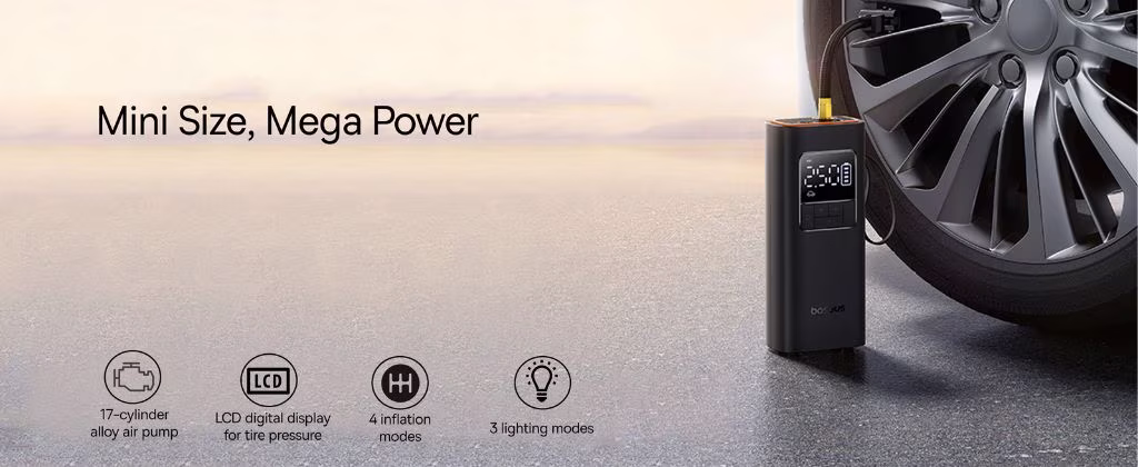 Baseus Super Mini Pro Smart 4000mAh Wireless Car Tire Pump