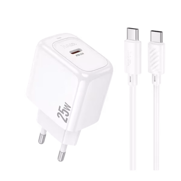 Hoco CS53A 25W Wall Charger with USB C to C charging cable