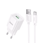Hoco C145A QC18W Mini Charger with USB A to Type C Charging Cable