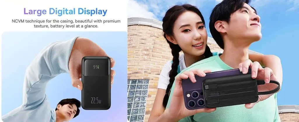 Baseus Comet Series Dual-Cable 22.5W 10000mAh Power Bank